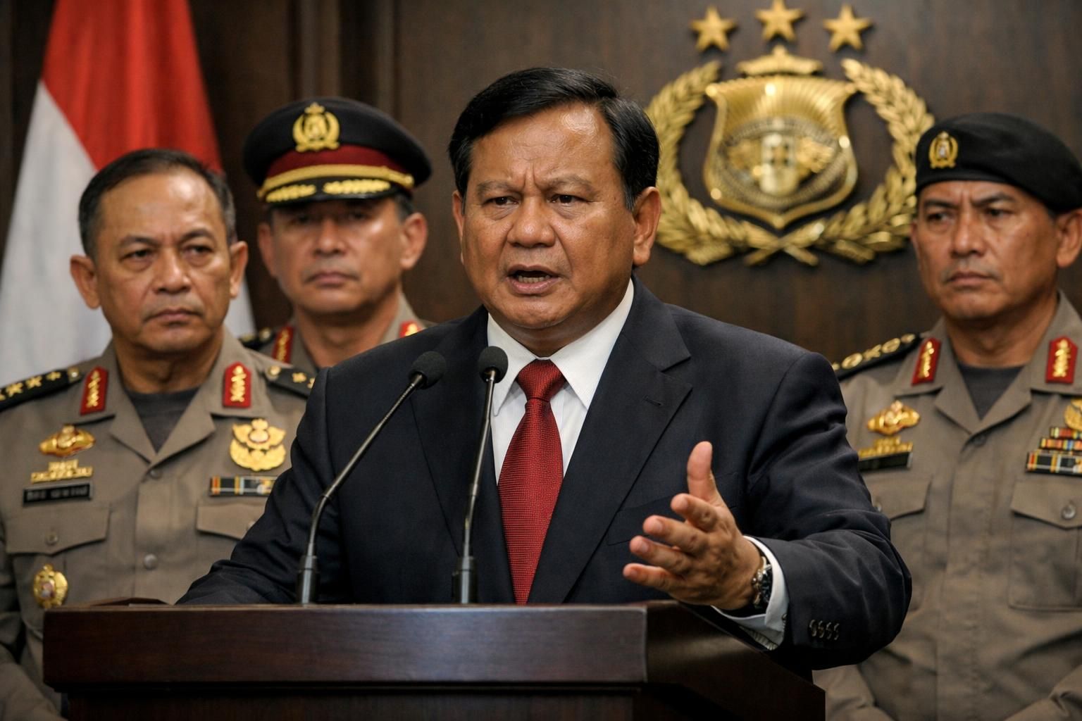 prabowo meminta kapolri untuk menyelidiki secara tuntas kasus penyiraman air keras terhadap andrie yunus agar pelaku segera ditemukan dan keadilan ditegakkan.