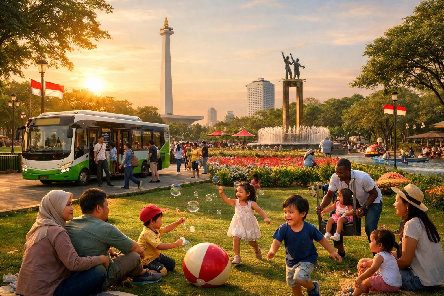 rayakan hut jakarta dengan transum dan jelajahi tempat wisata gratis yang menarik bagi warga non-ktp dki. nikmati berbagai aktivitas seru dan hiburan meriah di kota jakarta.