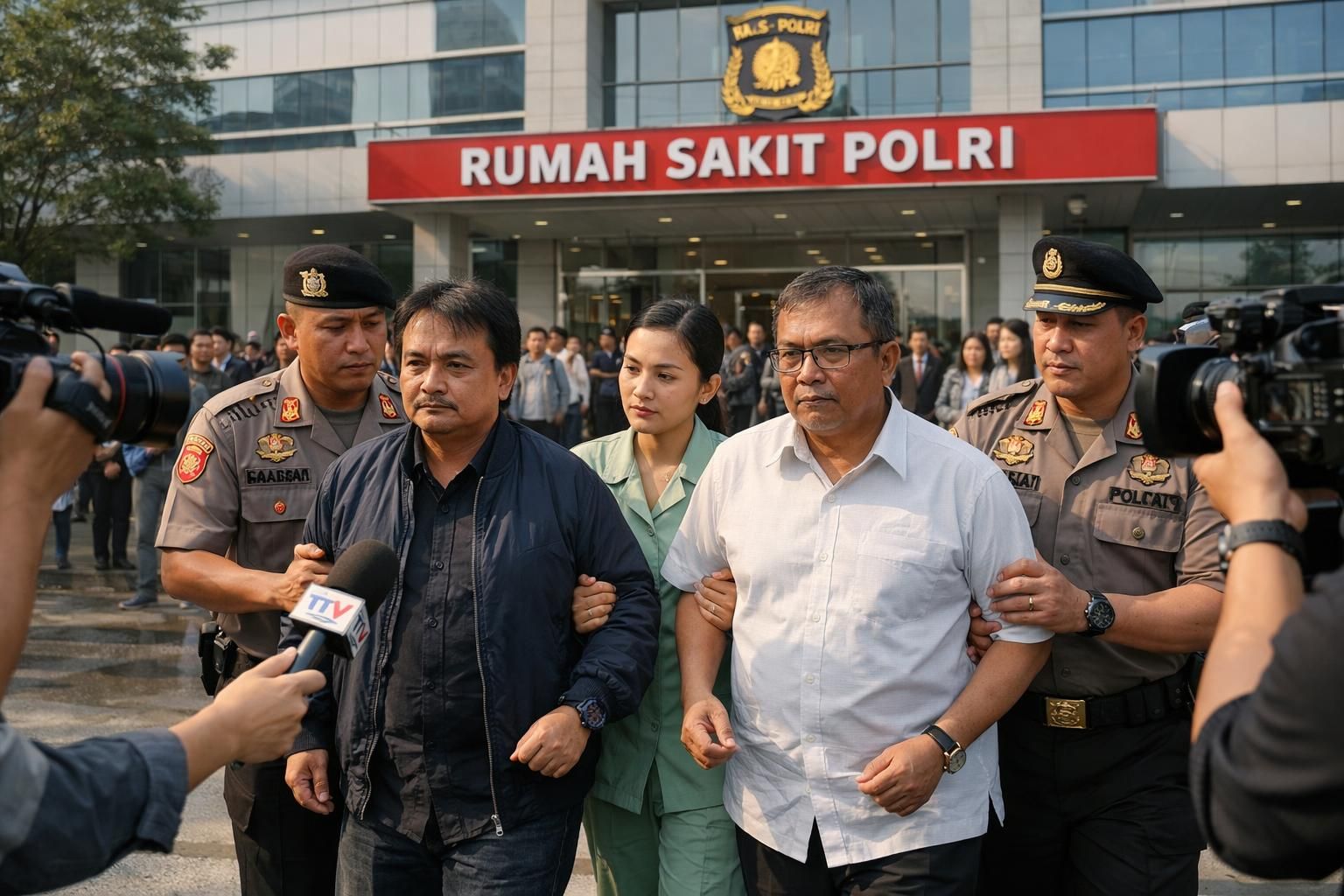 roy suryo dan dr tifa dibawa ke rs polri untuk pemeriksaan kesehatan mendadak. baca berita lengkapnya hanya di detiknews.