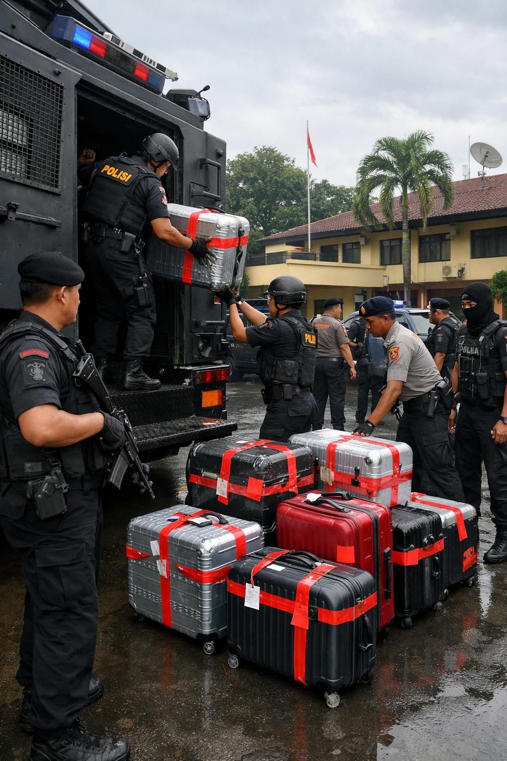 penemuan koper berisi 74 kg emas hasil penggerebekan rumah di sentul tiba di polda metro, mengungkap misteri di balik barang mewah tersebut.