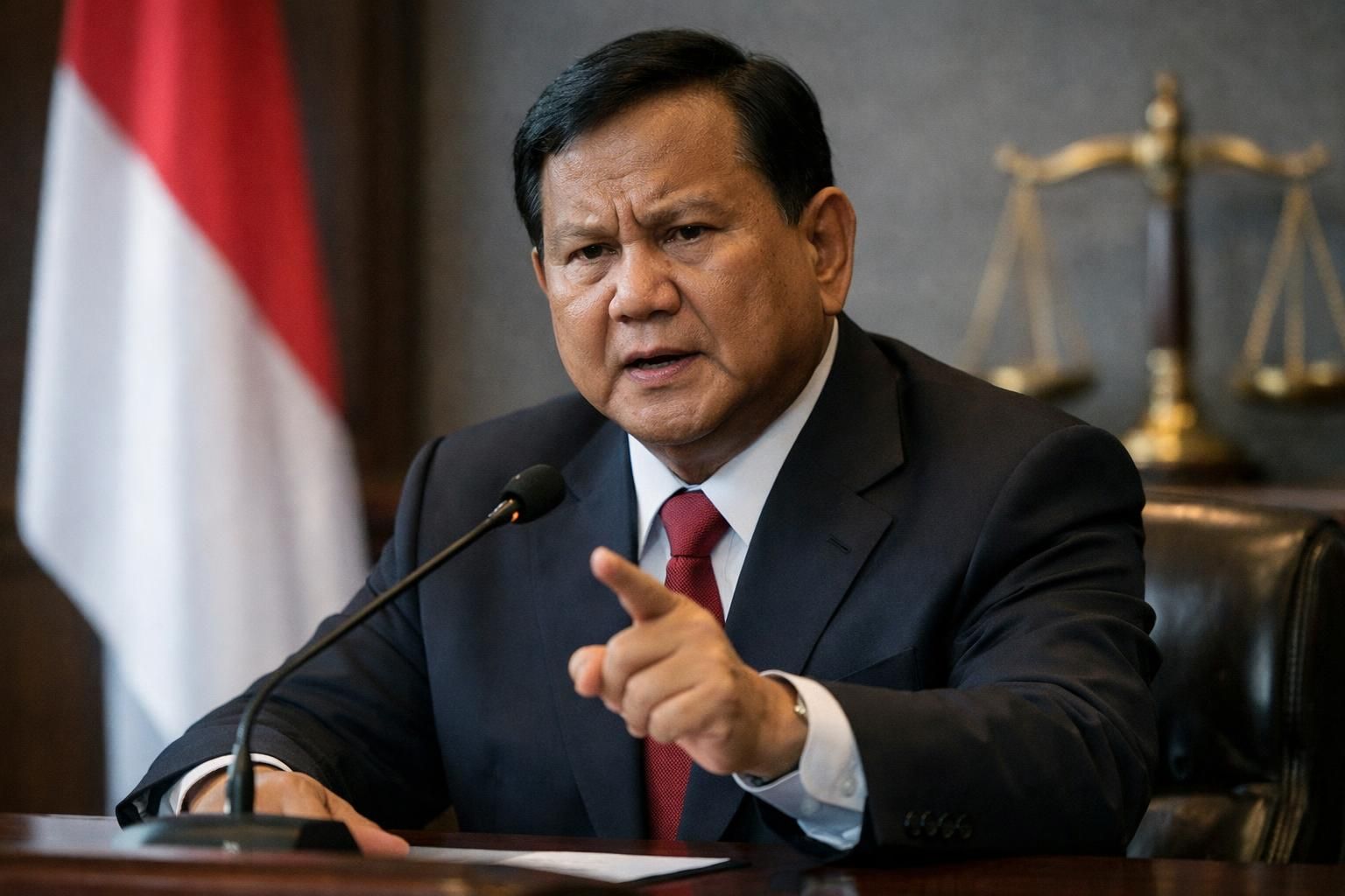prabowo menegaskan pentingnya hukum yang bebas dari pengaruh uang dan balas dendam politik untuk menciptakan keadilan dan integritas dalam sistem hukum indonesia.