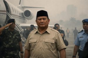 kedatangan prabowo di pekanbaru disambut dengan kabut asap tebal yang disebabkan oleh kebakaran hutan dan lahan (karhutla), mengungkapkan tantangan lingkungan yang serius di wilayah tersebut.