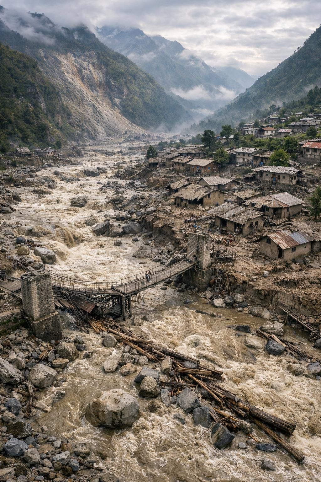 nepal dari ketinggian: lihat dampak parah banjir bandang dan longsor yang melanda wilayah nepal melalui gambaran visual yang mendalam di detiknews.