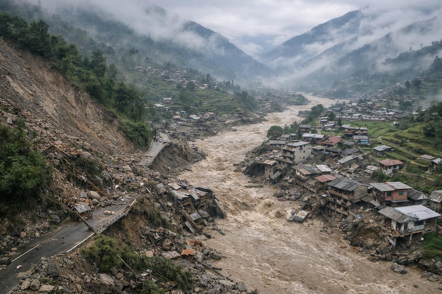 nepal dari ketinggian: menyajikan gambaran dampak banjir bandang dan longsor yang melanda, memberikan informasi terbaru dan mendalam hanya di detiknews.